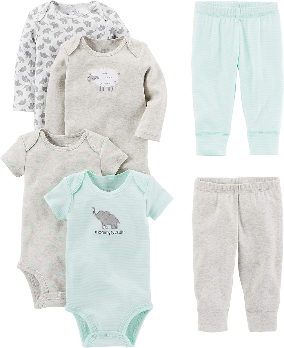 Thumbnail: Simple Joys by Carter's baby-boys 6-piece Bodysuits (Short and Long Sleeve) and