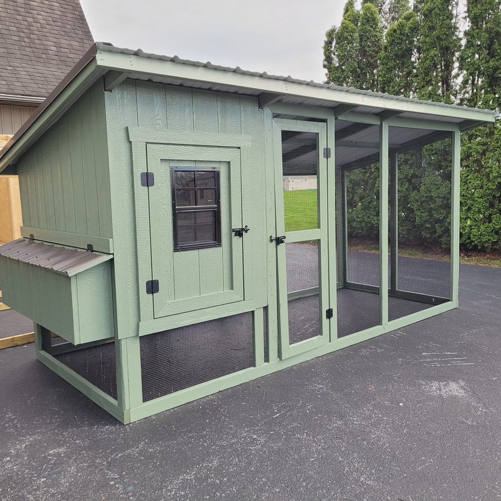 Thumbnail: 6x14 Lean-to Coop/Run Combo