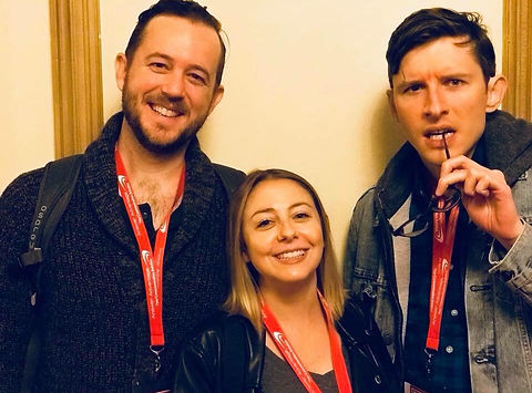 Laura Gets a Cat production team Michael Ferrell, Devin Sanchez, Chris Prine, Tallgrass Film Festival