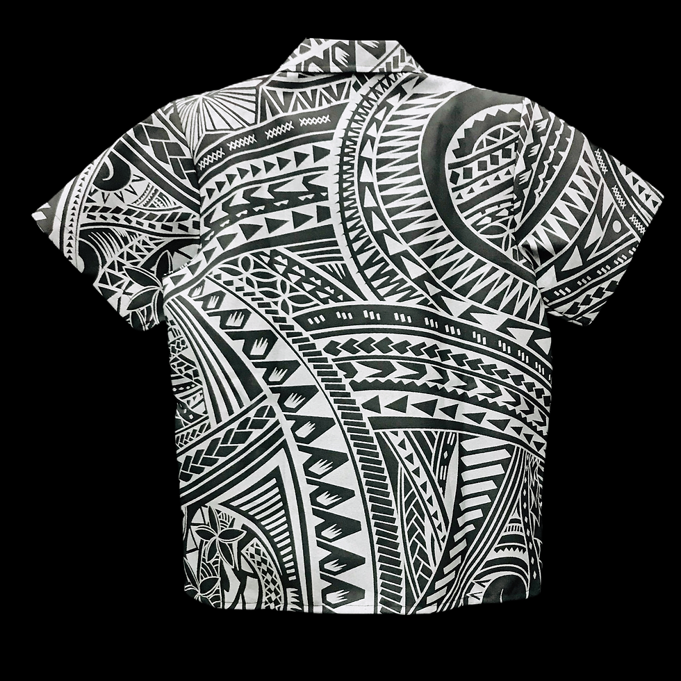 Thumbnail: Black & Silver Texture Kid Aloha Shirt