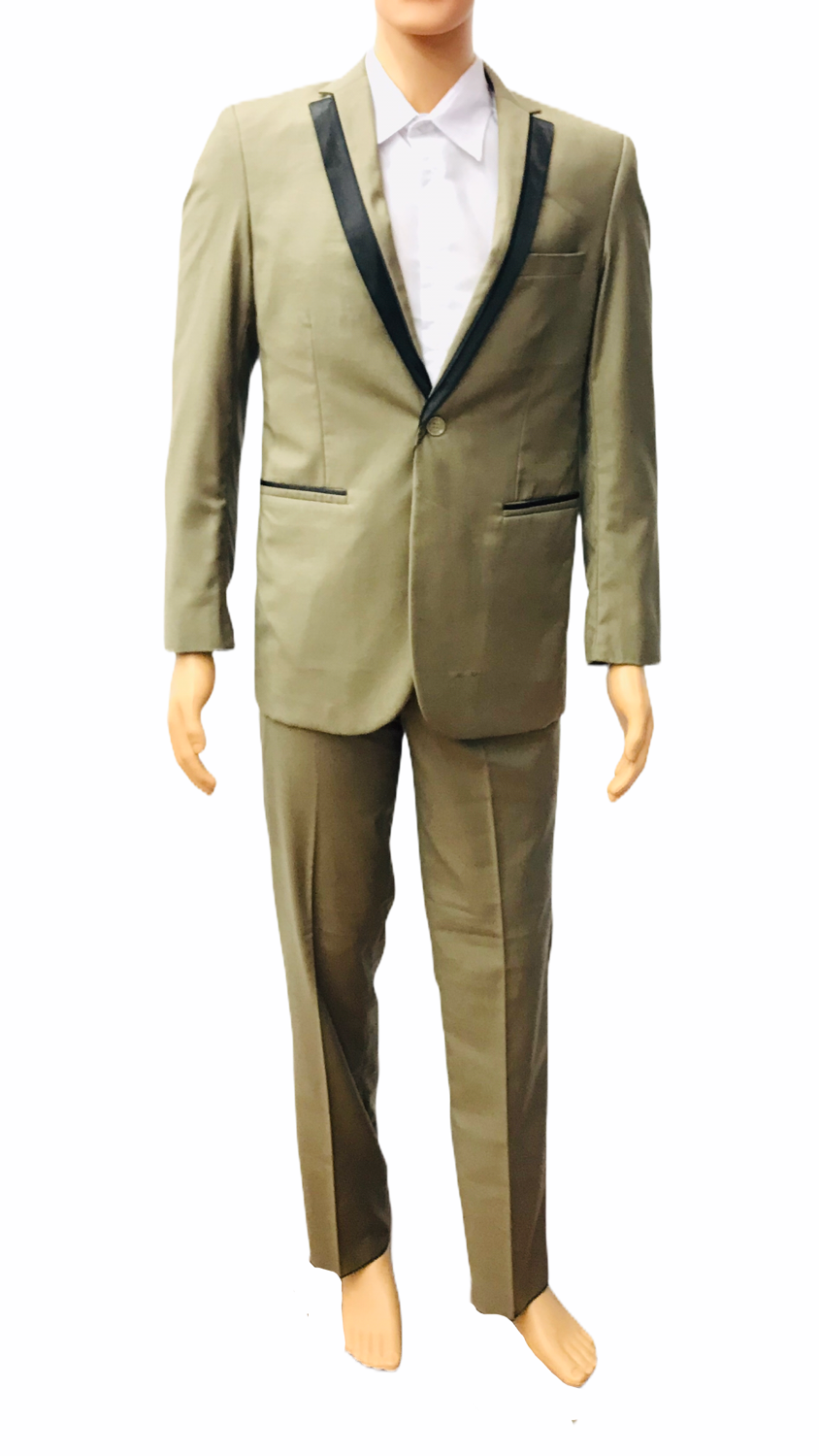Thumbnail: Suit Wool- Gold Satin Pattern Suit - 82#