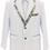 縮圖：Suit Collar - White with Black & Silver Collar