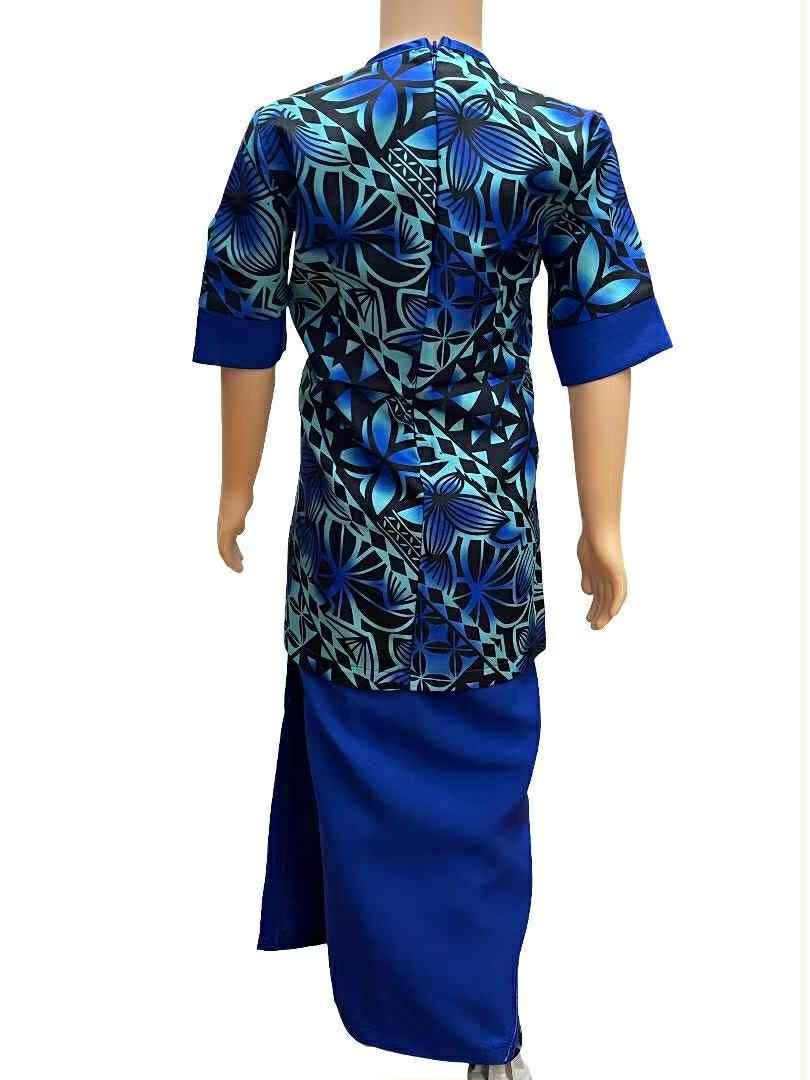 Miniatura: Kids Blue Texture Puletasi