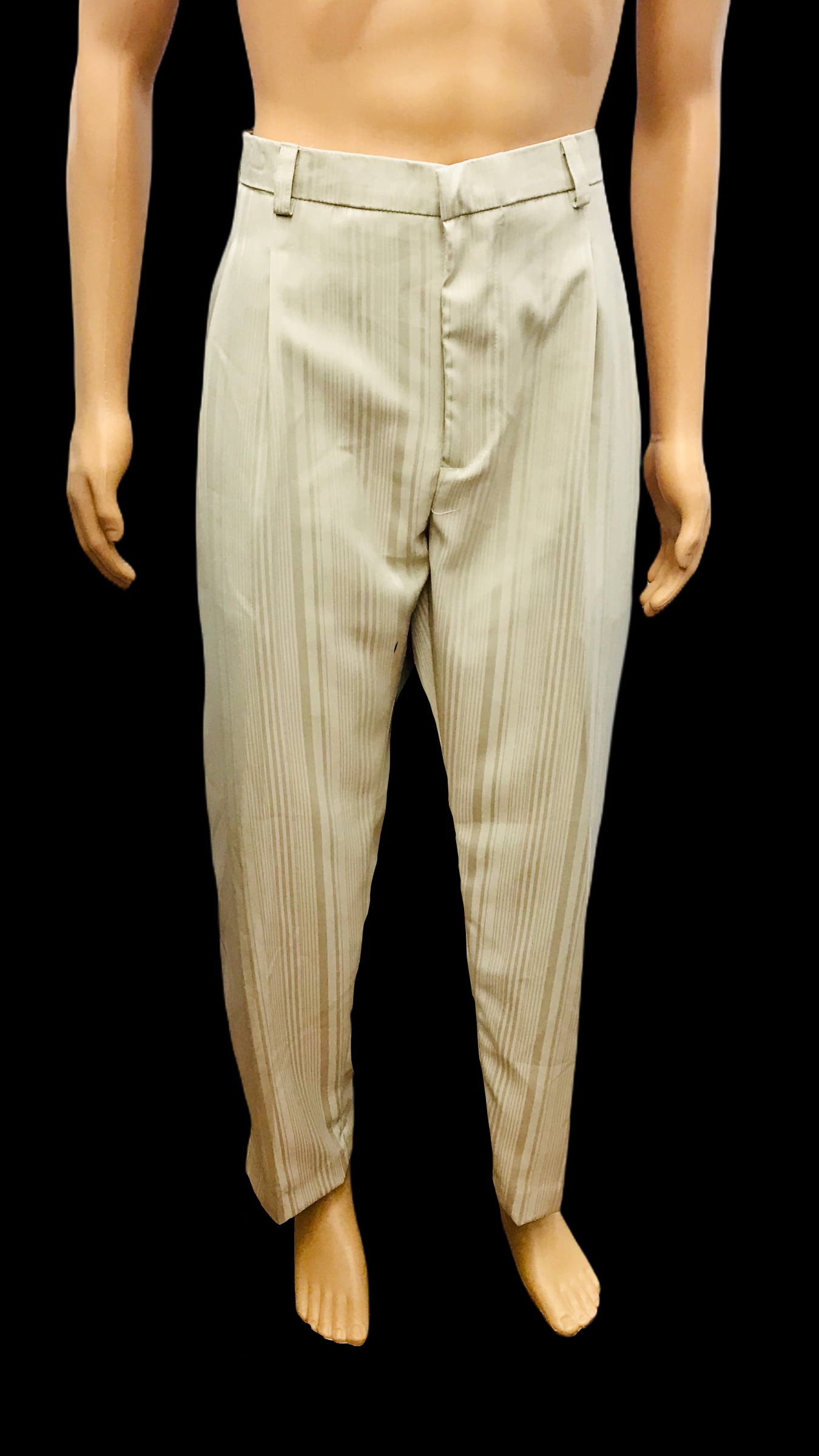 Classic Men Trouser -Cream Stripe
