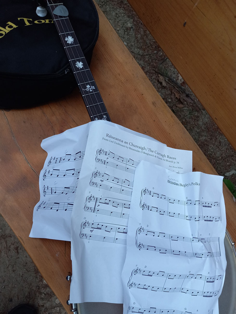 Sheet music for a Pinewoods workshop.