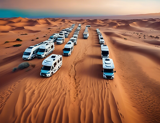Motorhomes crossing the sahara