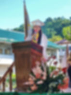 Ms. Omar giving her thanksgiving speech