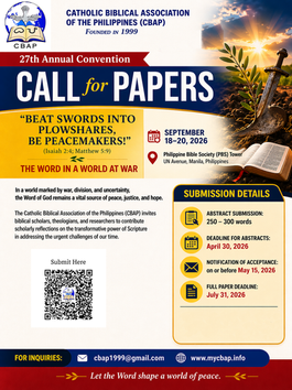 📣 CALL FOR PAPERS - CBAP 27th Annual Convention 
