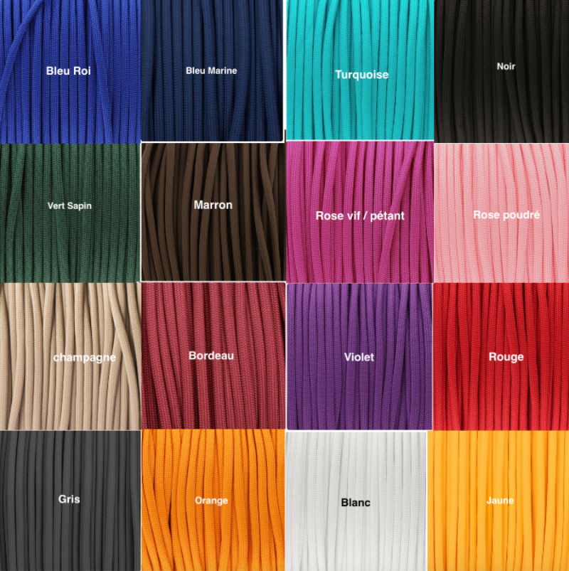 Miniature : nuancier de couleur de corde