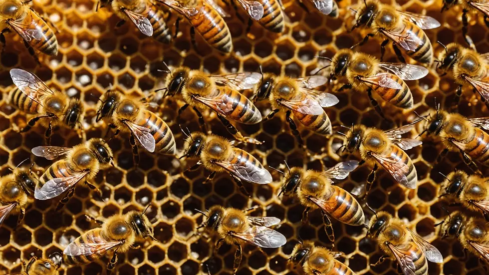 Honeybees collecting nectar