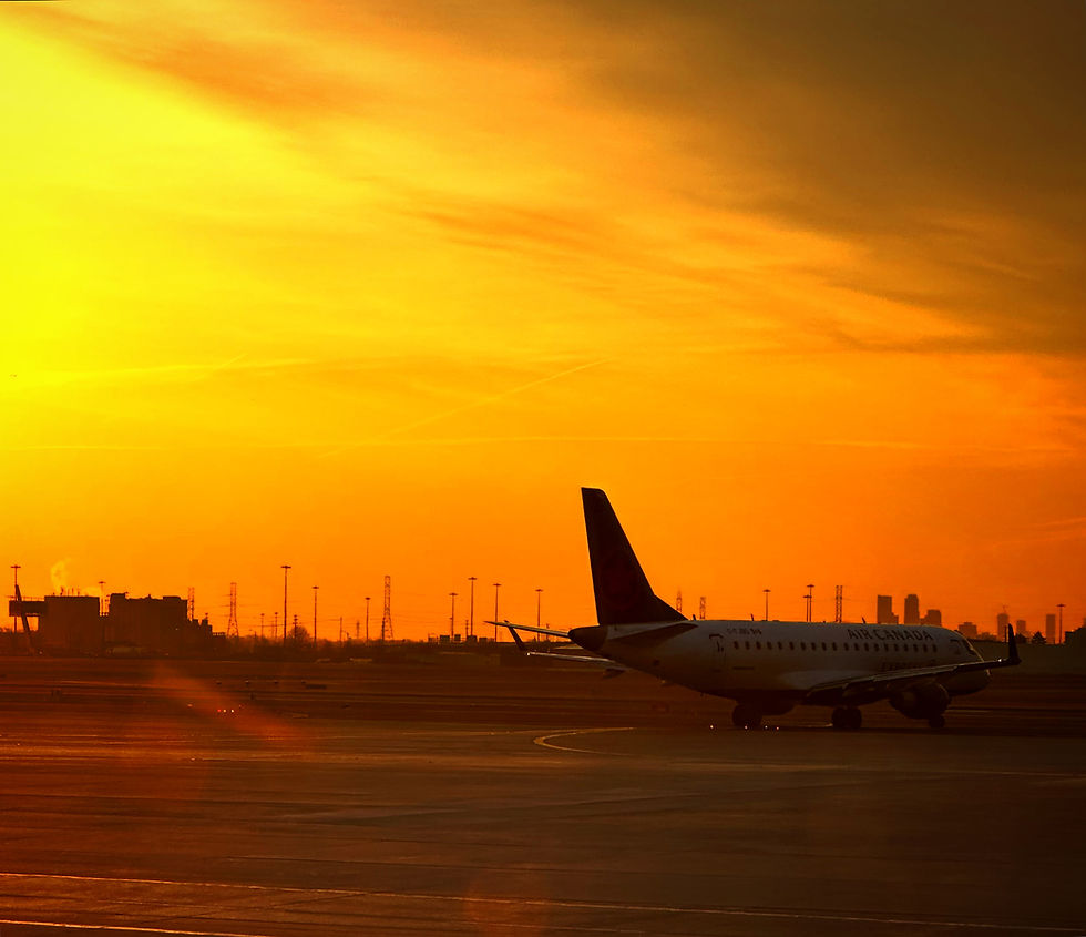 Sunrise at Pearson Airport