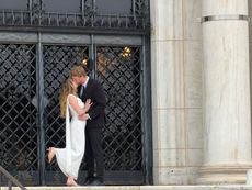 Bride and Groom kissing