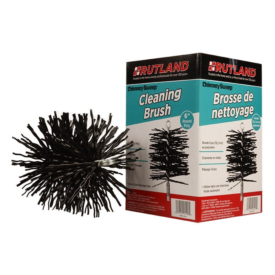 Rutland 6″ and 8″ Round Poly Chimney Cleaning Brush