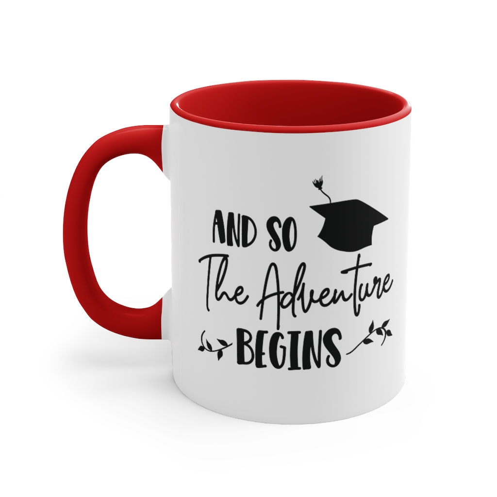 So the Adventure begins Accent Coffee Mug, 11oz