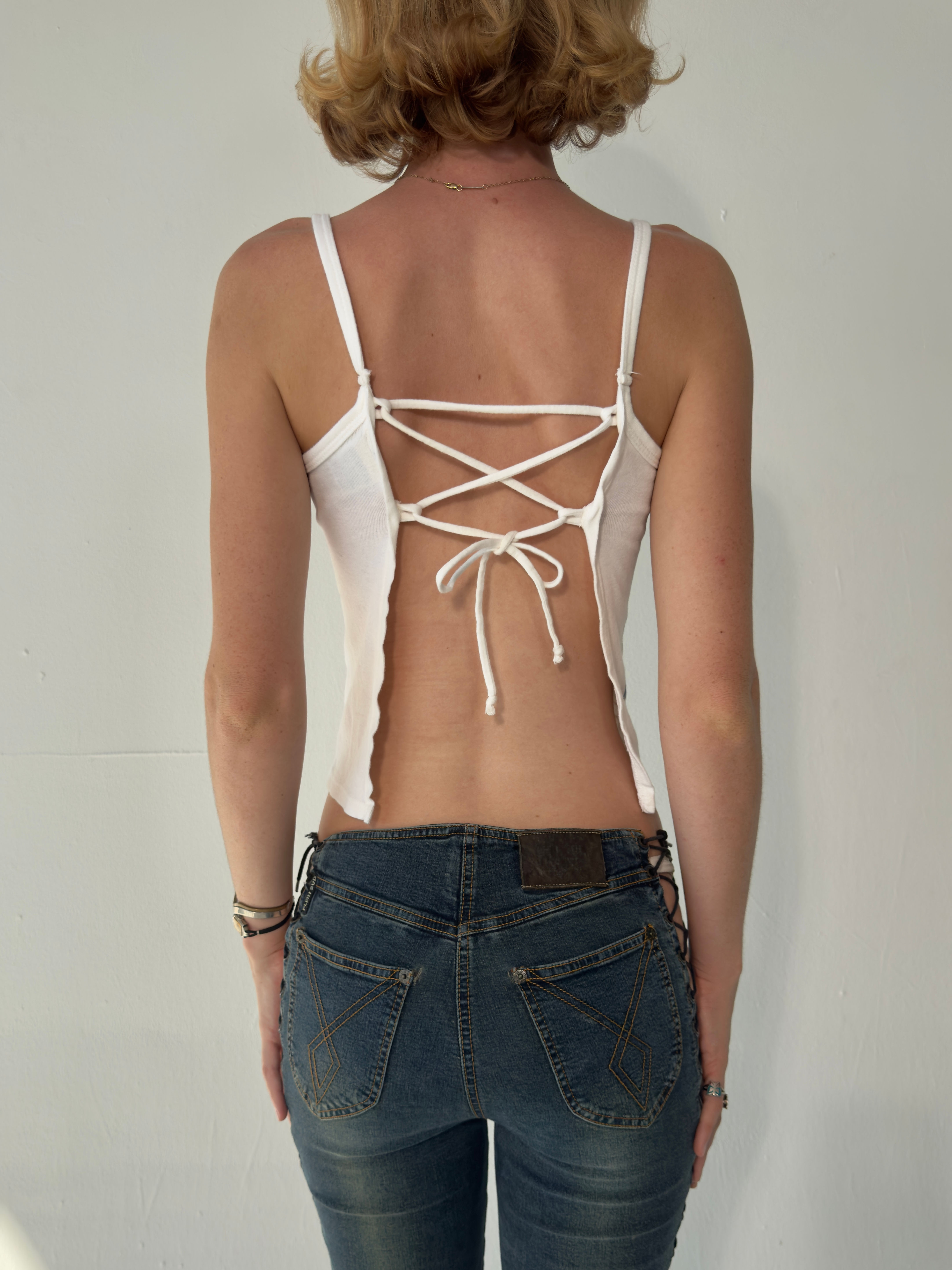 90s Todd Oldham Backless Floral Tank