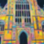 Bath Abbey Neon Painting Detail