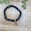 Thumbnail: Faceted Black Glass Beaded Hamsa Bracelet