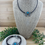 Thumbnail: Turquoise Half Moon Leather Choker