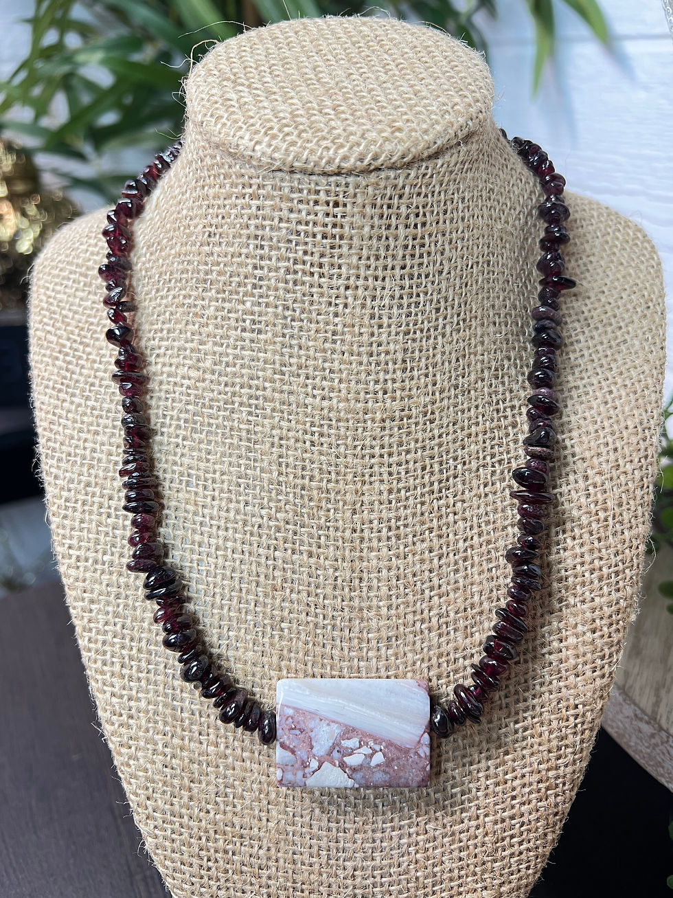 Thumbnail: Picasso Jasper & Garnet Chip Necklace