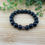 Thumbnail: Black Cat Eye Glass Beaded Bracelet