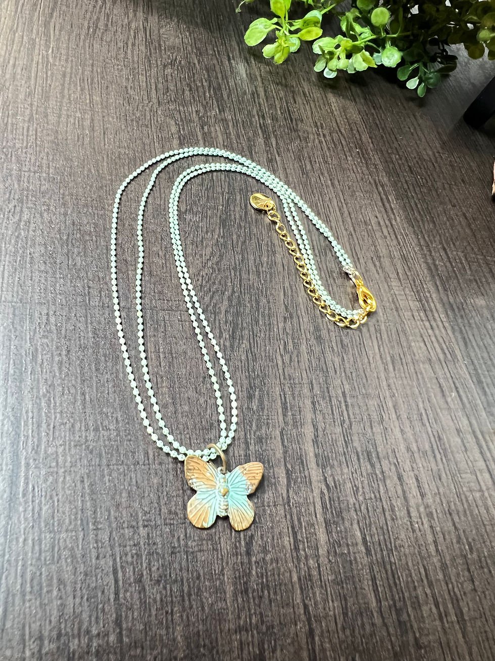 Thumbnail: Bronze Butterfly Necklace