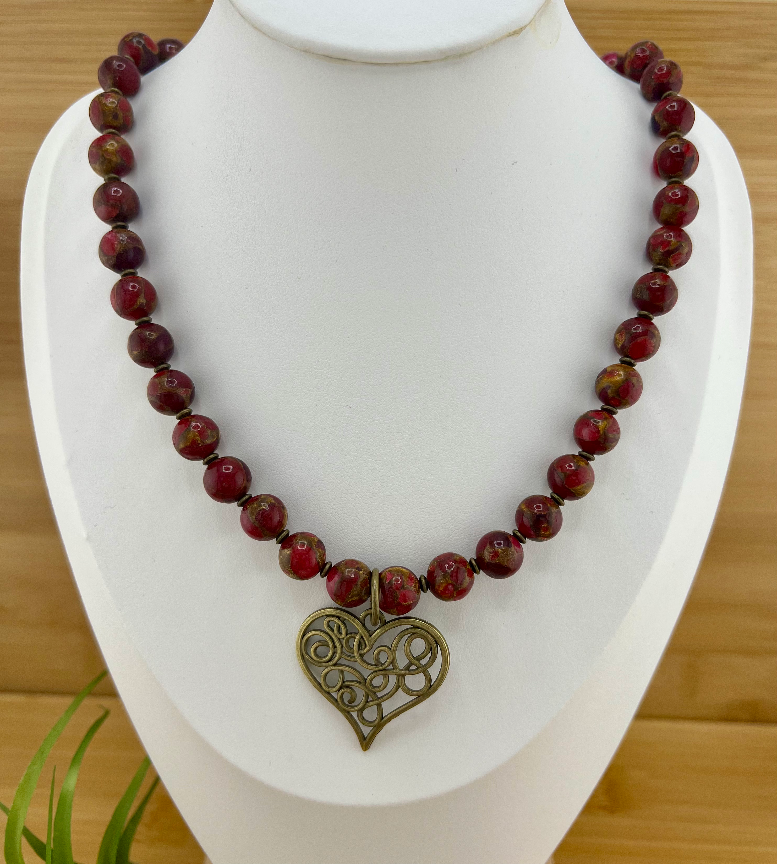 Impression Jasper Heart Necklace 