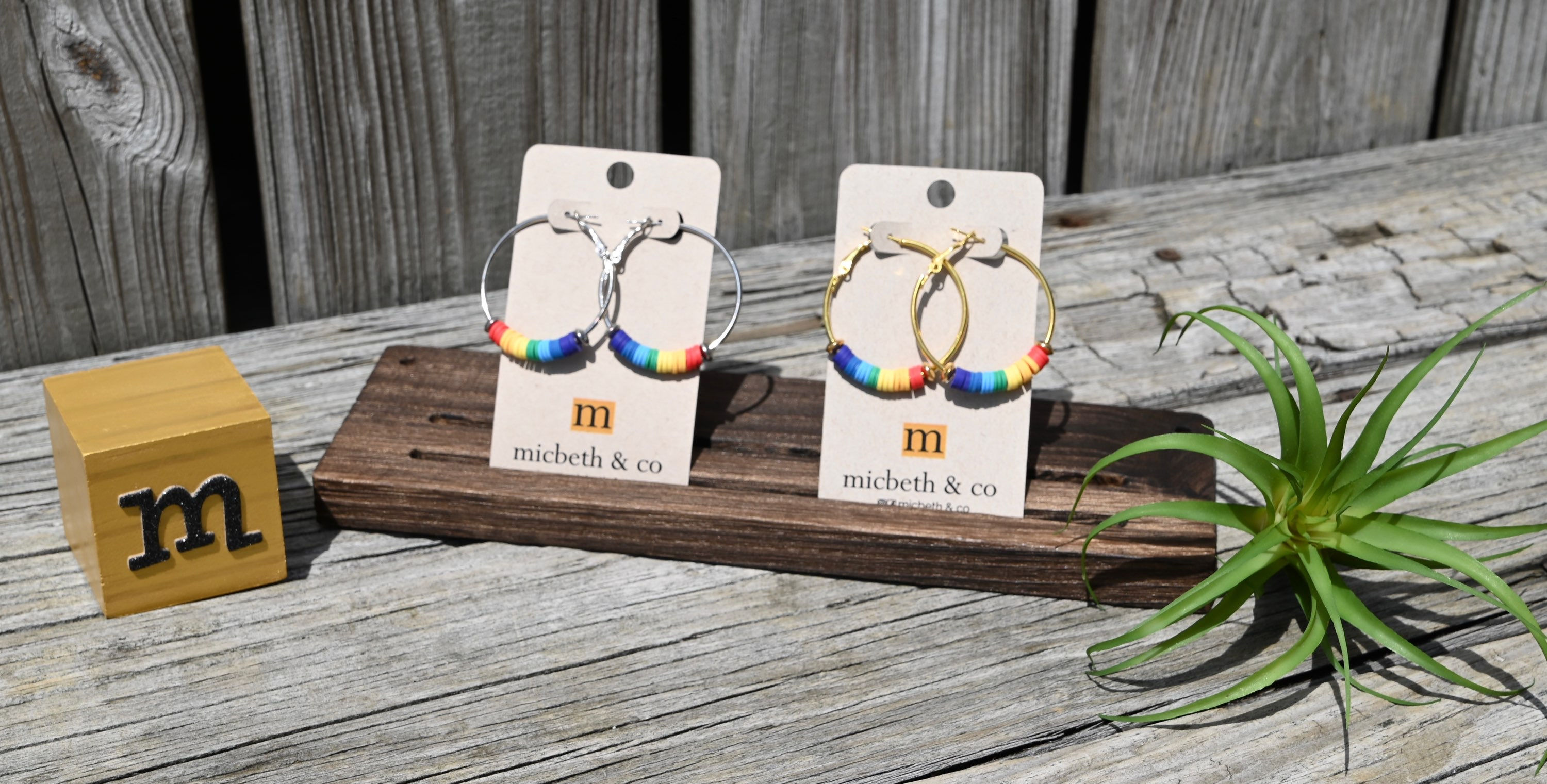 Rainbow 🌈 clay hoops