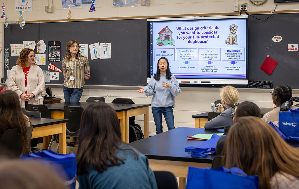 STEM professionals described the engineering challenge and design specifications.