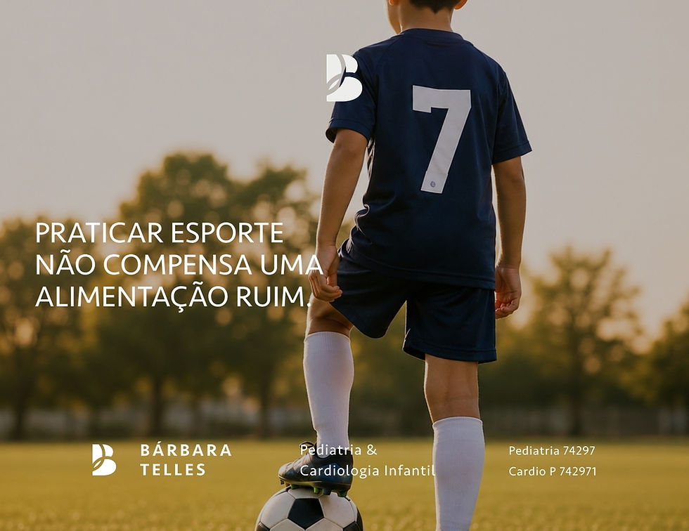 riança praticando esporte como parte de uma rotina saudável de alimentação e atividade física.