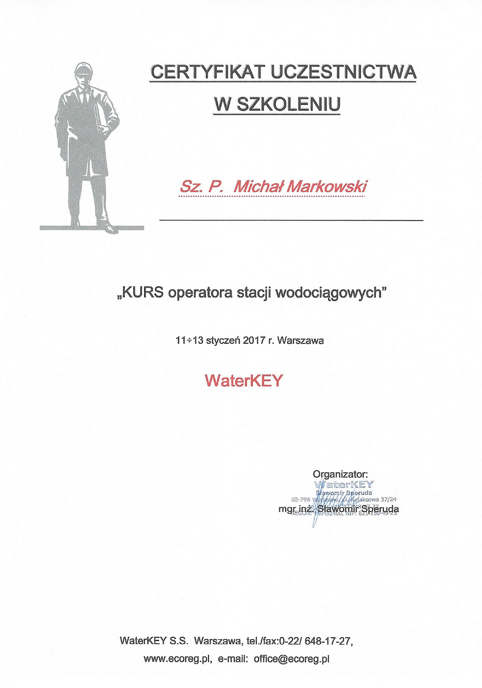 Szkolenia certyfikaty wodmar