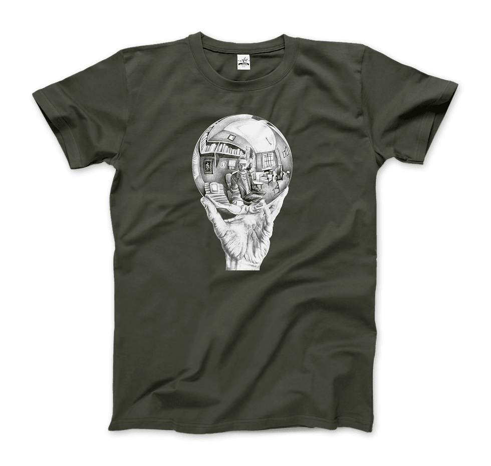 Thumbnail: M.C. Escher Hand With Reflective Globe T-Shirt