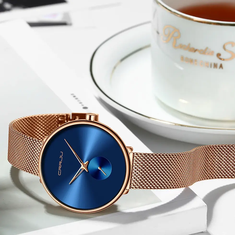 Thumbnail: CRRJU Fashion Women Watch Luxury Casual