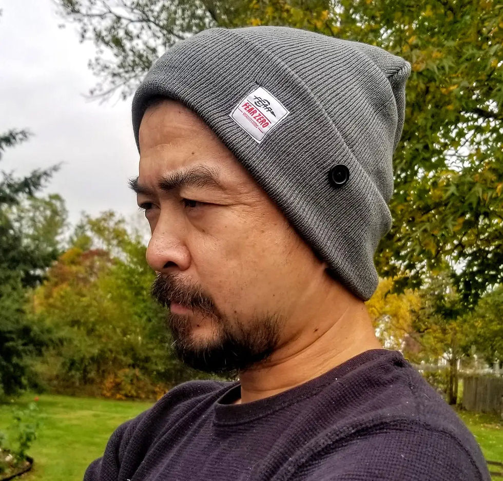 Thumbnail: Button Rib Fold Skateboard Beanie Hat, Super Light Weight Outdoor Beanie