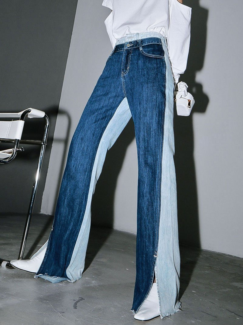 Thumbnail: Sawako Loose Denim Wide Leg Pants