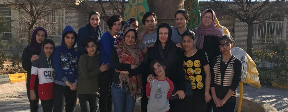 Amy in an orphanage in Iran