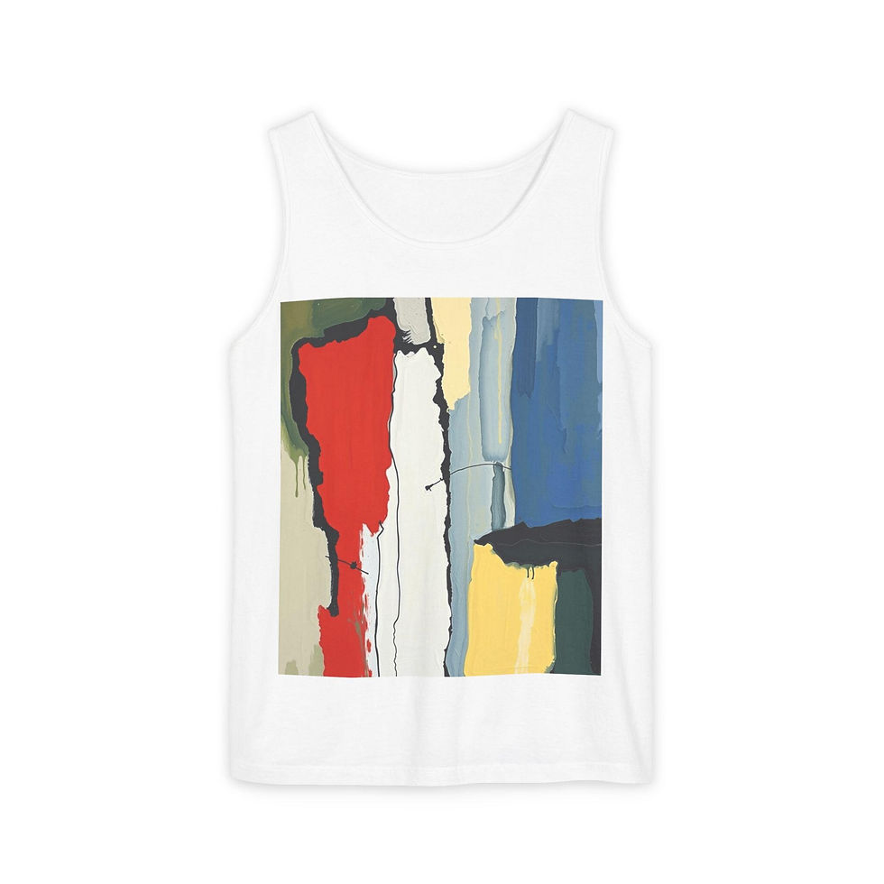 Abstract Art Tank Top - Summer Beach Casual Outfit Art Lovers Gift