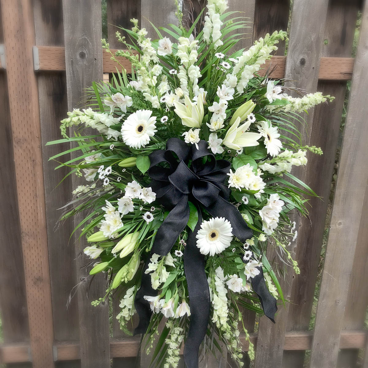 B&W Funeral Spray