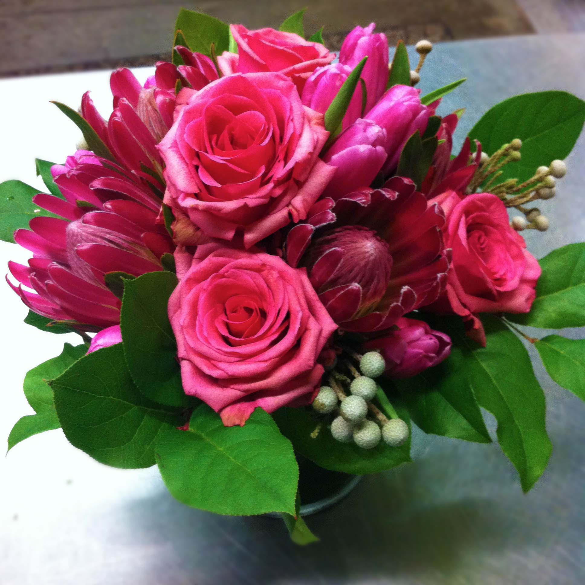Pink Monochromatic arrangement
