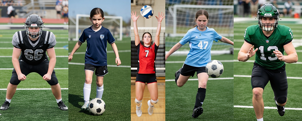 Banner with active athletes