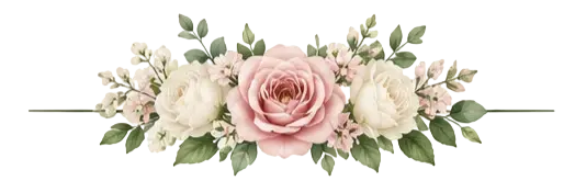 Pink and white floral arrangement for wedding arch rental.