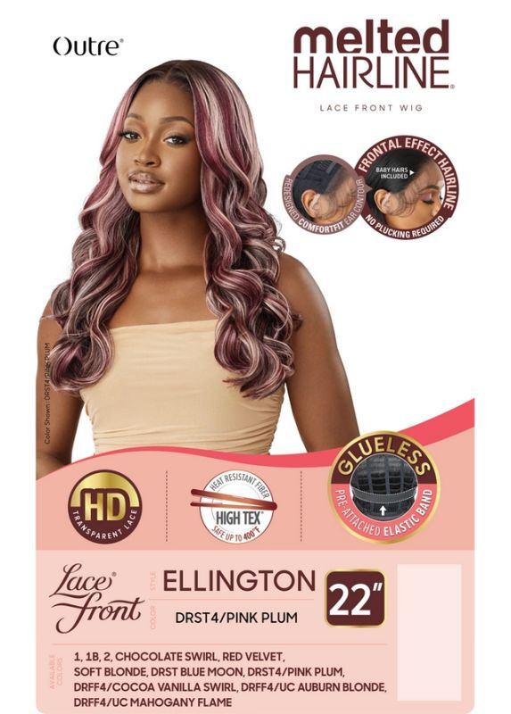 Thumbnail: OUTRE SYNTHETIC MELTED HAIRLINE LACE FRONT WIG - ELLINGTON