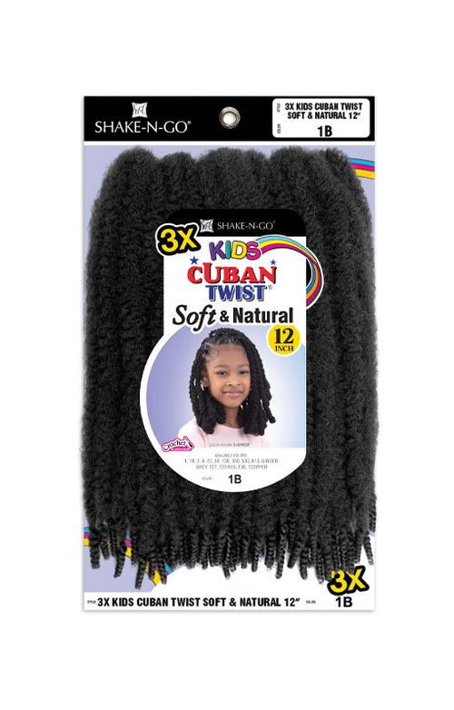 Thumbnail: SHAKE N GO EQUAL 3X KIDS CUBAN TWIST SOFT & NATURAL 12"