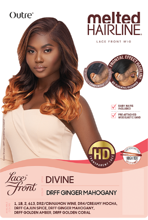 Thumbnail: OUTRE SYNTHETIC MELTED HAIRLINE LACE FRONT WIG - DIVINE
