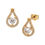 Thumbnail: RED BY KISS 18K GOLD PLATED CUBIC ZIRCONIA TEARDROP STUD EARRINGS - JE003