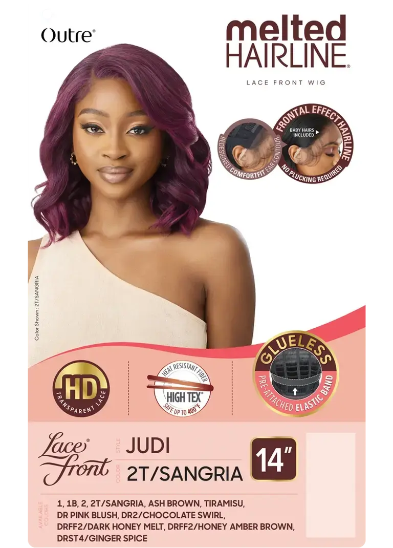 Thumbnail: OUTRE SYNTHETIC MELTED HAIRLINE LACE FRONT WIG - HT - JUDI