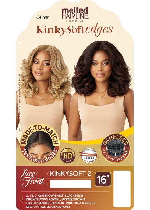 Thumbnail: OUTRE MELTED HAIRLINE KINKY SOFT EDGES HD LACE FRONT WIG - KINKYSOFT 2