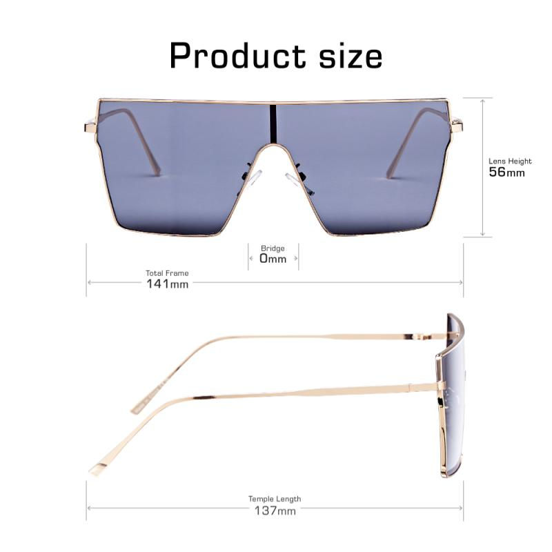 Thumbnail: MAD SHADE OVERSIZED FLAT TOP SUNGLASSES #54 - SUN54V3