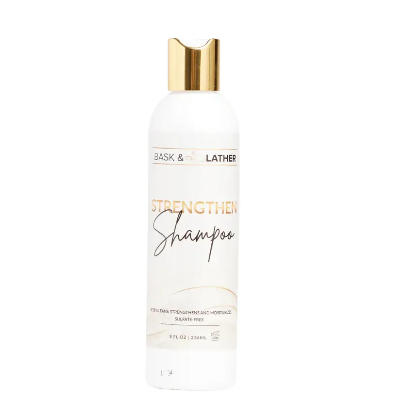 BASK & LATHER STRENGTHEN HAIR SHAMPOO 8oz