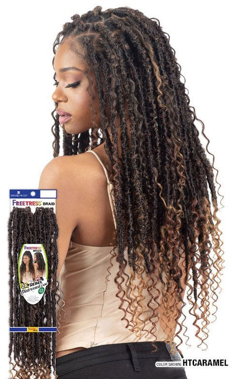 Thumbnail: SHAKE N GO FREETRESS CROCHET BRAIDS 2X REBEL DISTRESSED LOC 22"