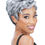 Thumbnail: ZURRY SIS MS. WISDOME SALT AND PEPPER SYNTHETIC LACE PART WIG - WISDOM 302
